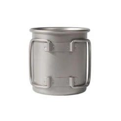 Keith Single-Wall Titanium Mug With Folding Handle -Outdoor Camping Gear Keith Single Wall Titanium Mug with Folding Handle.Folded