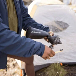 LifeStraw Peak Squeeze Bottle With Filter- 1L -Outdoor Camping Gear LifeStraw Peak Squeeze Bottle 1L Mountain Blue 08