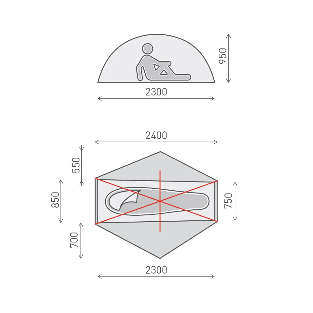One Planet Goondie 1 Person Tent Mesh Inner Only 6 One Planet Goondie 1 Person Tent Mesh Inner Only - Image 4