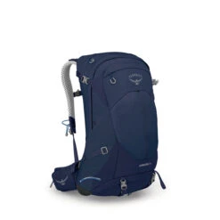 Osprey Stratos 34 Litre Mens Hiking Daypack -Outdoor Camping Gear Osprey Stratos 34 Mens Daypack Cetacean Blue