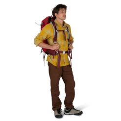 Osprey Stratos 34 Litre Mens Hiking Daypack -Outdoor Camping Gear Osprey Stratos 34 Mens Daypack Poinsetta Red 04