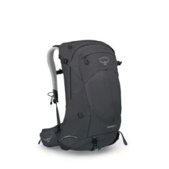 Osprey Stratos 34 Litre Mens Hiking Daypack -Outdoor Camping Gear Osprey Stratos 34 Mens Daypack Tunnel Grey