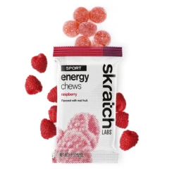 Skratch Labs Sport Energy Fruit Chews - Single -Outdoor Camping Gear SkratchLabsChewsRaspberry 01