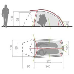 Vaude Hogan UL 2 Person Tent -Outdoor Camping Gear Vaude Hogan UL 2P Tent Orange 02